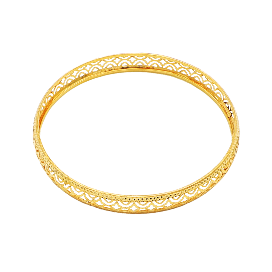 Premium Om Loose Gold Bracelet For Men With Dotted Pattern (8 Inch)